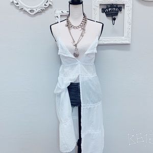 White slip dress